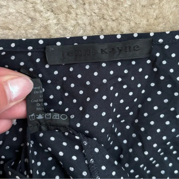 Jenni Kayne Black and White Polka Dot Midi Dress - Picture 7 of 7